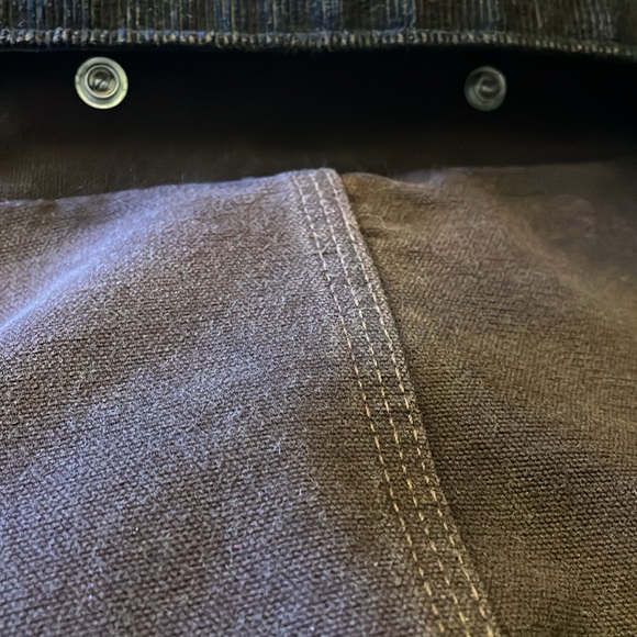 Carhartt Jacket Coat Brown Canvas Arctic with Corduroy Collar - Picture 7 of 12